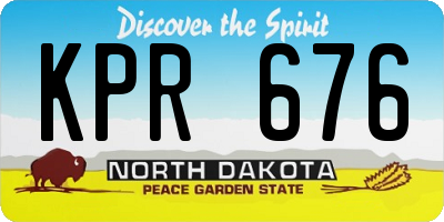 ND license plate KPR676