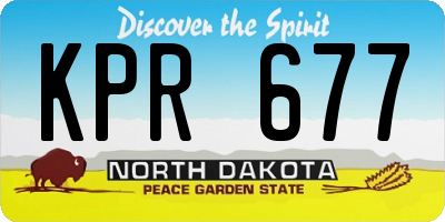 ND license plate KPR677