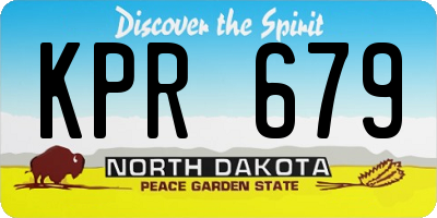 ND license plate KPR679