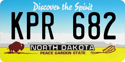 ND license plate KPR682