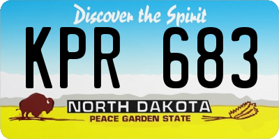 ND license plate KPR683