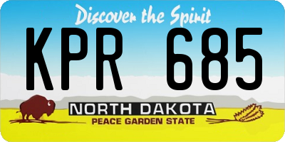 ND license plate KPR685