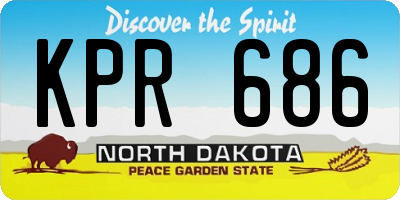 ND license plate KPR686