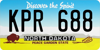 ND license plate KPR688