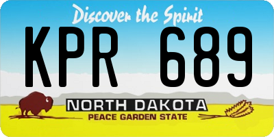 ND license plate KPR689
