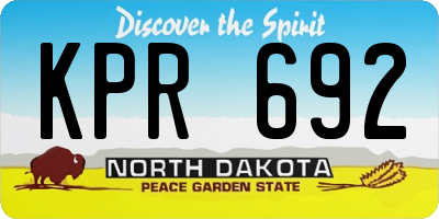 ND license plate KPR692