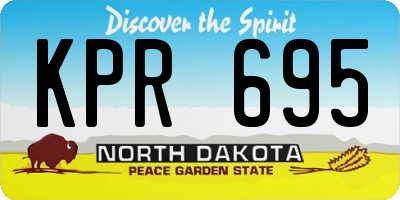 ND license plate KPR695