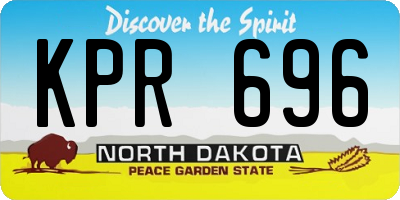 ND license plate KPR696