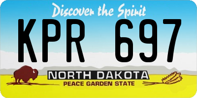ND license plate KPR697