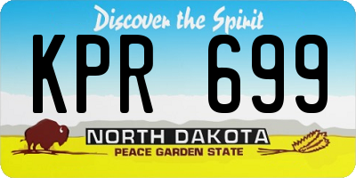 ND license plate KPR699