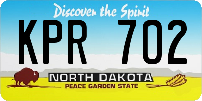 ND license plate KPR702