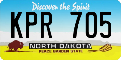 ND license plate KPR705