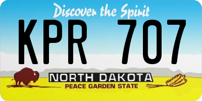 ND license plate KPR707
