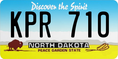 ND license plate KPR710