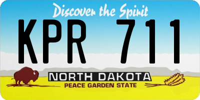 ND license plate KPR711