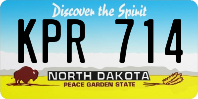 ND license plate KPR714