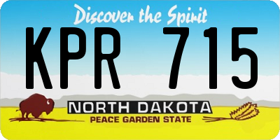 ND license plate KPR715