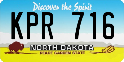 ND license plate KPR716