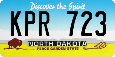 ND license plate KPR723