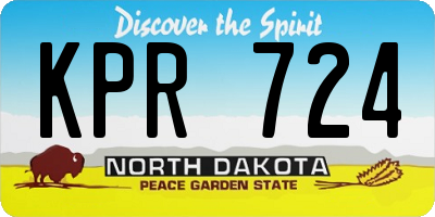 ND license plate KPR724