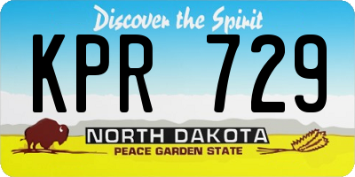 ND license plate KPR729