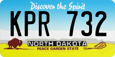 ND license plate KPR732