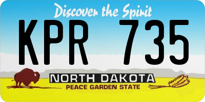 ND license plate KPR735