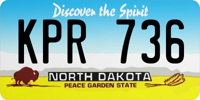 ND license plate KPR736