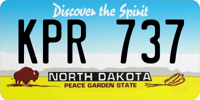 ND license plate KPR737