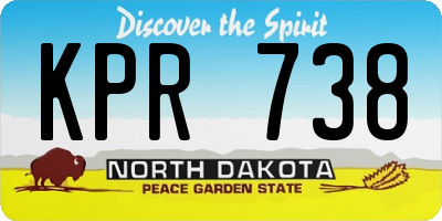ND license plate KPR738