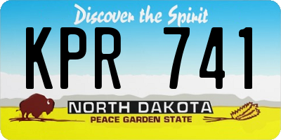 ND license plate KPR741