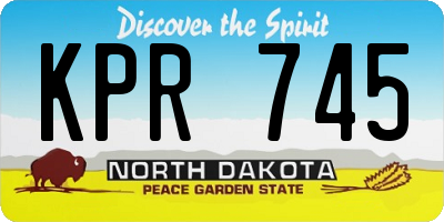 ND license plate KPR745