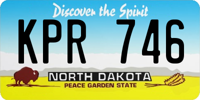 ND license plate KPR746