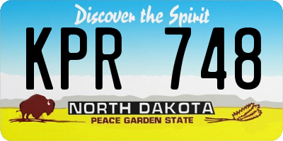 ND license plate KPR748