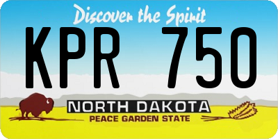ND license plate KPR750