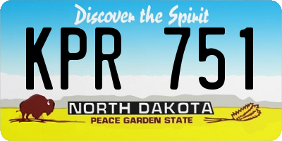 ND license plate KPR751