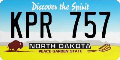 ND license plate KPR757