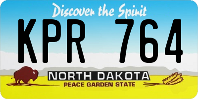 ND license plate KPR764