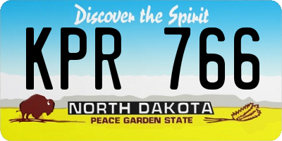 ND license plate KPR766