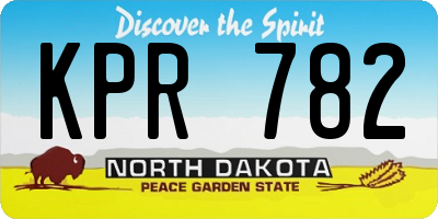 ND license plate KPR782