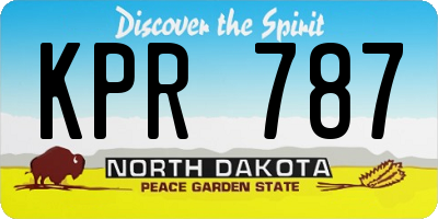 ND license plate KPR787