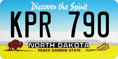 ND license plate KPR790