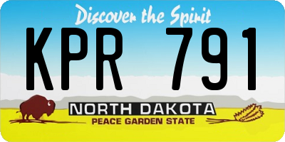 ND license plate KPR791