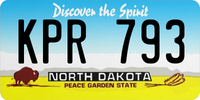 ND license plate KPR793