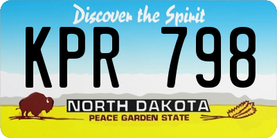 ND license plate KPR798
