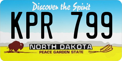 ND license plate KPR799