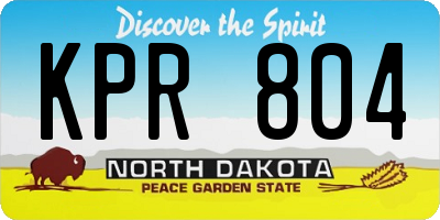 ND license plate KPR804