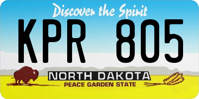 ND license plate KPR805