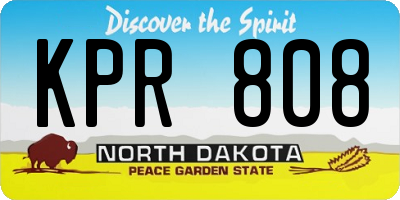 ND license plate KPR808