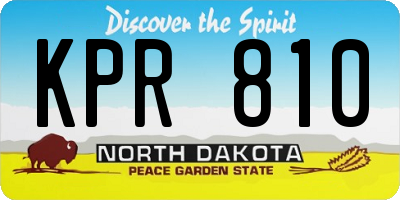 ND license plate KPR810